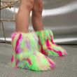 2023 Winter Kids Warm Snow Boots Puffy Faux Fur Boots Children Furry Shoe Rubber Flat Non-slip Slip-on Boots Luxury Fur Shoes - Jewelrieshub - - jewelrieshub.com - Jewelrieshub - 