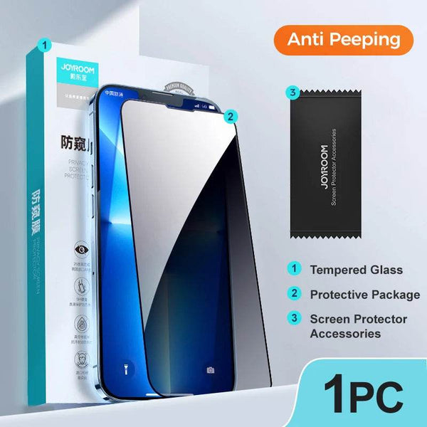 Joyroom Private Screen Protector For iPhone 16 15 14 13 Pro Max Anti-Spy Tempered Glass For iPhone 16 15 14 13 12 Pro Glass - Jewelrieshub - - jewelrieshub.com - Jewelrieshub - 