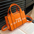 Women Messenger Bags Letters Printed Fashion Top-Handle Bags PU Leather Portable Casual Simple Adjustable Straps Female Tote Bag - Jewelrieshub - - jewelrieshub.com - Jewelrieshub - 