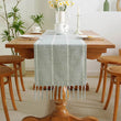 Cotton Linen Blended Table Runner,Hand-woven Tassels Perfect for Wedding Arched Door Party Dinner Table Decor - Jewelrieshub - - jewelrieshub.com - Jewelrieshub - 