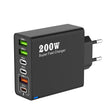200W 6 Port USB C Charger Super Fast Charging PD3.0 USB C Type C Mobile Phone Charger For iPhone 16 SE4 Samsung Xiaomi ipad - Jewelrieshub - - jewelrieshub.com - Jewelrieshub - 