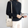 2025 New Three-layer Mobile Phone Bag Women's Single Shoulder Mother's Bag Fashionable Diamond Grid Embroidery Crossbody Handbag - Jewelrieshub - - jewelrieshub.com - Jewelrieshub - 