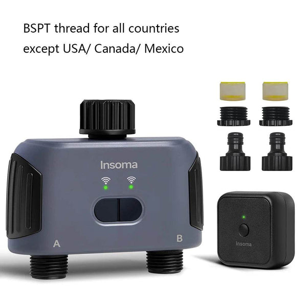 Insoma Automatic Water Timer with Wifi Hube 2-Outlet Garden Irrigation Watering System Sprinkler Programmer Tools support Alexa - Jewelrieshub - - jewelrieshub.com - Jewelrieshub - 