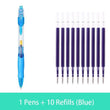 Retractable Gel Pen Set 0.5mm Black/Red/Blue Large Capacity Ball Point Pen Handle Replaceable Refills Rod School Office Supplies - Jewelrieshub - - jewelrieshub.com - Jewelrieshub - 