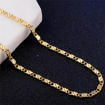 Exquisite Fashion 925 Silver 18K Gold Filled Necklace For Women Men Size 16-30 Inch Jewelry Chain Wholesale - Jewelrieshub