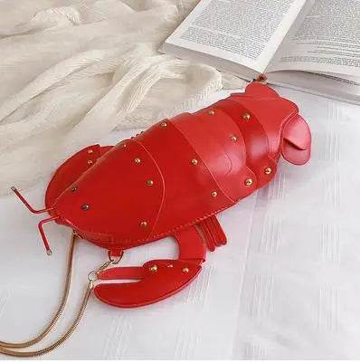 Cute Fashion Lobster Style Crossbody Mini Bag Pu Leather Girl's Chain Purses and Handbags Women Shoulder Bag Clutch Bag 2021 - Jewelrieshub - - jewelrieshub.com - Jewelrieshub - 