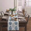 Navy Blue and Grey Leaf Texture Linen Table Runner Gray Abstract Art Leaves Dresser Scarf Table Decor Wedding Dining Party Decor - Jewelrieshub - - jewelrieshub.com - Jewelrieshub - 