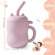 1pcs Baby Silicone Straw Cup BPA Free Portable Storage Snack Container Feeding Cup Kids Leakproof Learning Drink Cup - Jewelrieshub - - jewelrieshub.com - Jewelrieshub - 
