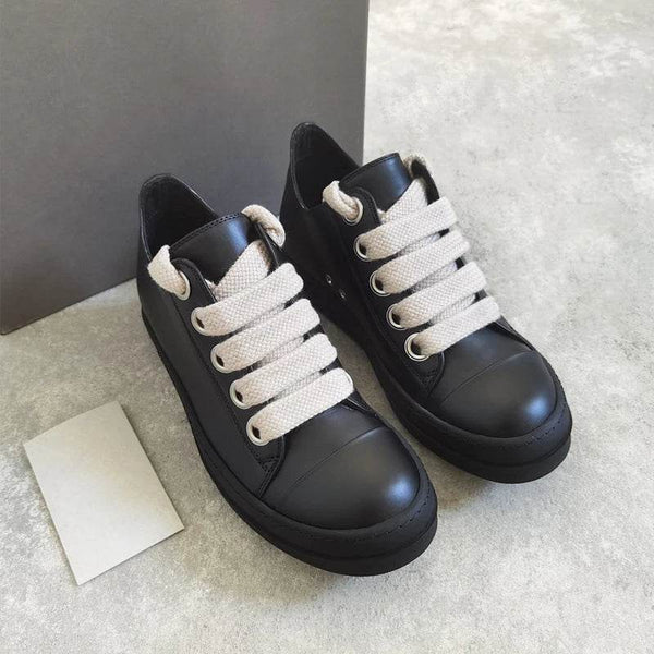 Men's Casual Shoes Jumbo Shoelace Women's Sneakers Leather Shoes for Men Lace-up O-wen Fashion Men's Sneakers - Jewelrieshub - - jewelrieshub.com - Jewelrieshub - 