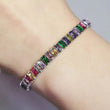 2024 New Arrival Colorful Rose Gold Silver Color Tennis Bracelet Adjustable for Women Party Gift Jewelry Wholesale S7193 - Jewelrieshub - - jewelrieshub.com - Jewelrieshub - 