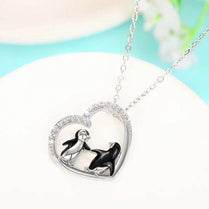 CAOSHI Lovely Penguin Pendant Necklace for Women Delicate Animal Jewelry with Bright Zirconia Heart Shape Accessories for Lady - Jewelrieshub - XL1127 / 45cm - jewelrieshub.com - Jewelrieshub - XL1127 / 45cm