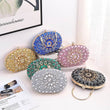 Gold Round Bag Luxury Brand Rhinestone Clutch Bags for Women 2024 Crystals Party Purses Diamond Designer Crossbody Handbags - Jewelrieshub - - jewelrieshub.com - Jewelrieshub - 