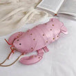 Cute Fashion Lobster Style Crossbody Mini Bag Pu Leather Girl's Chain Purses and Handbags Women Shoulder Bag Clutch Bag 2021 - Jewelrieshub - - jewelrieshub.com - Jewelrieshub - 