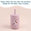 TYRY.HU 1Pc Baby Feeding Straw Cup Baby Cartoon Learning Feeding Cup Food Grade Silicone Toddler Water Bottle Tableware BPA Free - Jewelrieshub - - jewelrieshub.com - Jewelrieshub - 