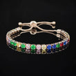 2024 New Arrival Colorful Rose Gold Silver Color Tennis Bracelet Adjustable for Women Party Gift Jewelry Wholesale S7193 - Jewelrieshub - - jewelrieshub.com - Jewelrieshub - 