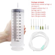 100-550ml Large Syringes With Tube for Liquid Plastic Syringes With Tip Cap for Glue Dispensing, Watering, Refilling, Feeding - Jewelrieshub - - jewelrieshub.com - Jewelrieshub - 