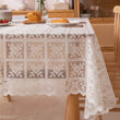 Beige square lace openwork tablecloth retro European embroidery table linen wedding party garden home decoration - Jewelrieshub - - jewelrieshub.com - Jewelrieshub - 