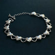 Fashion jewelry 925 sterling silver bracelet heart to heart charm suitable for women fashion wedding party gift jewelry - Jewelrieshub - - jewelrieshub.com - Jewelrieshub - 