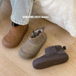 Children Cute Low-top Snow Boots Winter Kids Quality Genuine Leather Short Boots Boys Girls Side Zip Design Round Toe Boots - Jewelrieshub - - jewelrieshub.com - Jewelrieshub - 