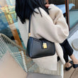 LEFTSIDE Shoulder Bags For Women Solid Color PU Leather 2025 Trend Lock Handbags Small Purse Hand Lady Designer Zipper Clutch - Jewelrieshub - - jewelrieshub.com - Jewelrieshub - 