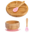 4pcs Children's Tableware Suction Plate Bowl Baby Dishes Baby Feeding Dishes Spoon Fork Sets Bamboo Plate for Kids Tableware - Jewelrieshub - - jewelrieshub.com - Jewelrieshub - 