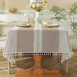 Battilo Linen Cotton Tablecloth Round Rectangular Table Cloth Waterproof Table Cover for Dining Coffee Table Kitchen Decoration - Jewelrieshub - - jewelrieshub.com - Jewelrieshub - 