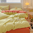 Iins Seersucker Washed Cotton Four-Piece Bedding Set Cotton Solid Color Quilt Cover Set Bedding Three-Piece Set Bed Sheet - Jewelrieshub - - jewelrieshub.com - Jewelrieshub - 
