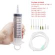 100-550ml Large Syringes With Tube for Liquid Plastic Syringes With Tip Cap for Glue Dispensing, Watering, Refilling, Feeding - Jewelrieshub - - jewelrieshub.com - Jewelrieshub - 
