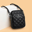 2025 New Three-layer Mobile Phone Bag Women's Single Shoulder Mother's Bag Fashionable Diamond Grid Embroidery Crossbody Handbag - Jewelrieshub - - jewelrieshub.com - Jewelrieshub - 