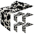 Cow Print Table Runner Farm Black White Cowhide Tablecloth Parties Western Barnyard Cowboy Themed Birthday Home Kitchen Decor - Jewelrieshub - - jewelrieshub.com - Jewelrieshub - 