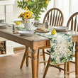 Spring Green Flowers Eucalyptus Linen Table Runner Holiday Party Decor Farmhouse Kitchen Dining Table Runner Wedding Decoration - Jewelrieshub - - jewelrieshub.com - Jewelrieshub - 