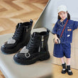 Children Fashion Boots Girls Heart Rhinestone Warm Cotton Winter Boots Soft Sole Non-slip Ankle Boots Size 21-36 - Jewelrieshub - - jewelrieshub.com - Jewelrieshub - 