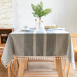 Battilo Linen Cotton Tablecloth Round Rectangular Table Cloth Waterproof Table Cover for Dining Coffee Table Kitchen Decoration - Jewelrieshub - - jewelrieshub.com - Jewelrieshub - 