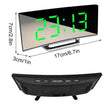 Curved Screen Mirror LED Digital Clock Creative Digital Alarm Clock with Large Display USB Charging Powered Bedside Table Clock - Jewelrieshub - - jewelrieshub.com - Jewelrieshub - 